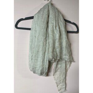 JC Sunny Women’s Scarf NWT Ivory Sheer Fringe Wrap Lightweight Boho Chic Shawl